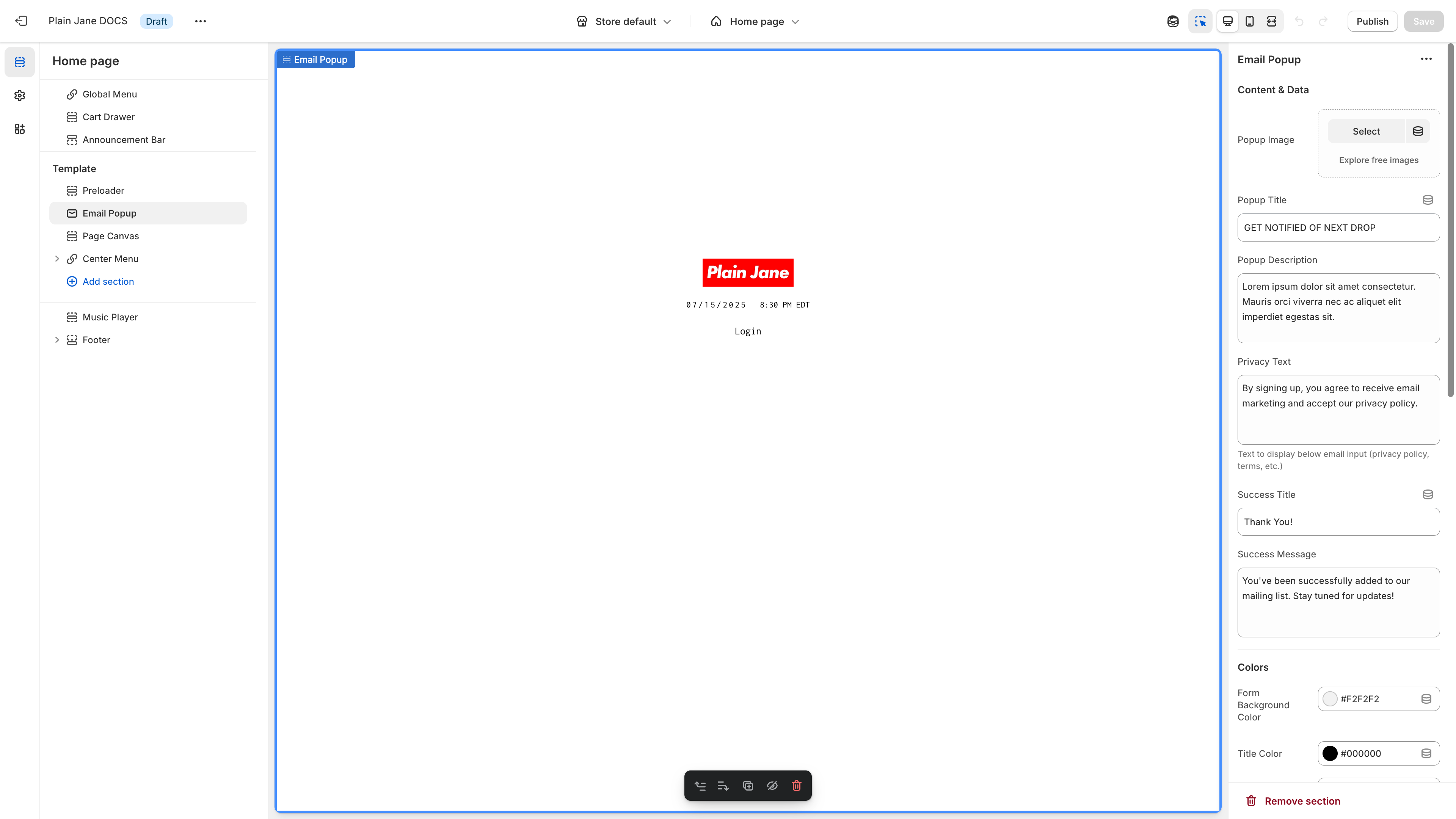 Shopify theme customizer overview